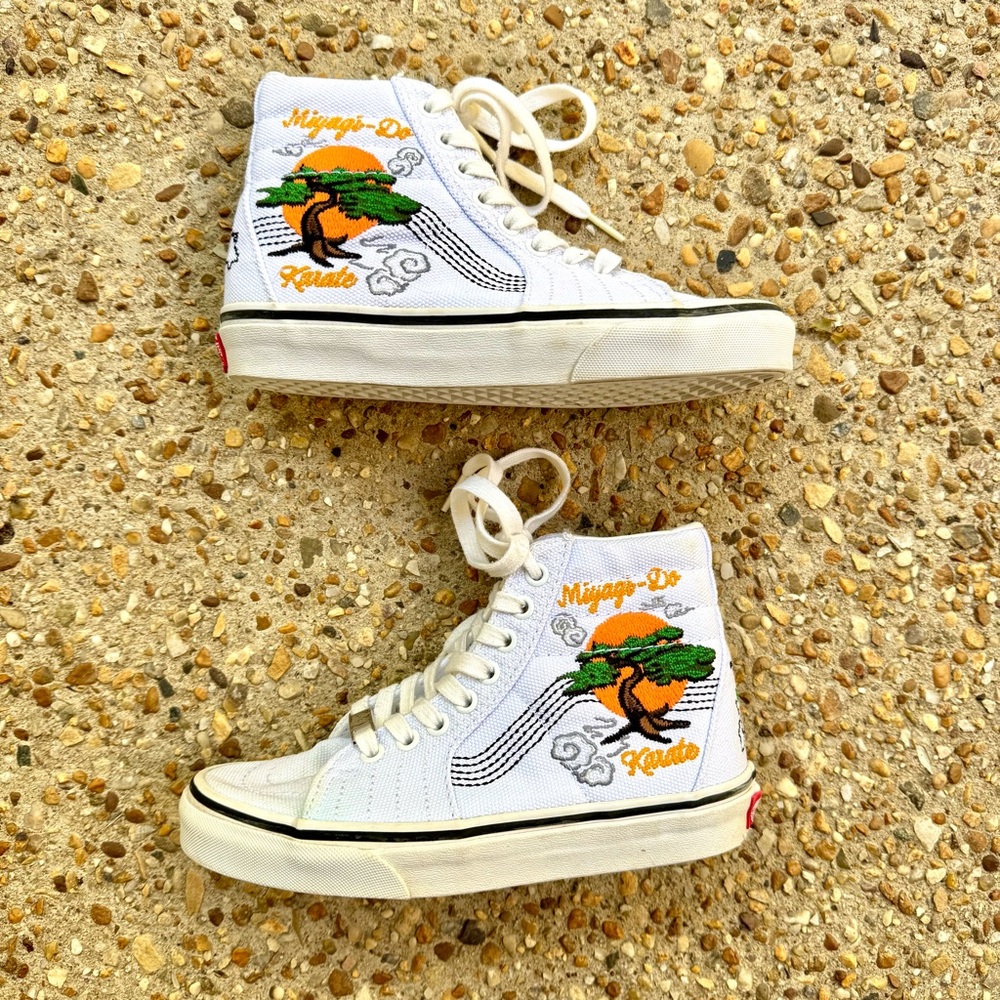 Vans X Cobra Kai Miyagi Do Karate Kid Sk8- Hi Shoes Size Women’s 5 Men’s 3.5